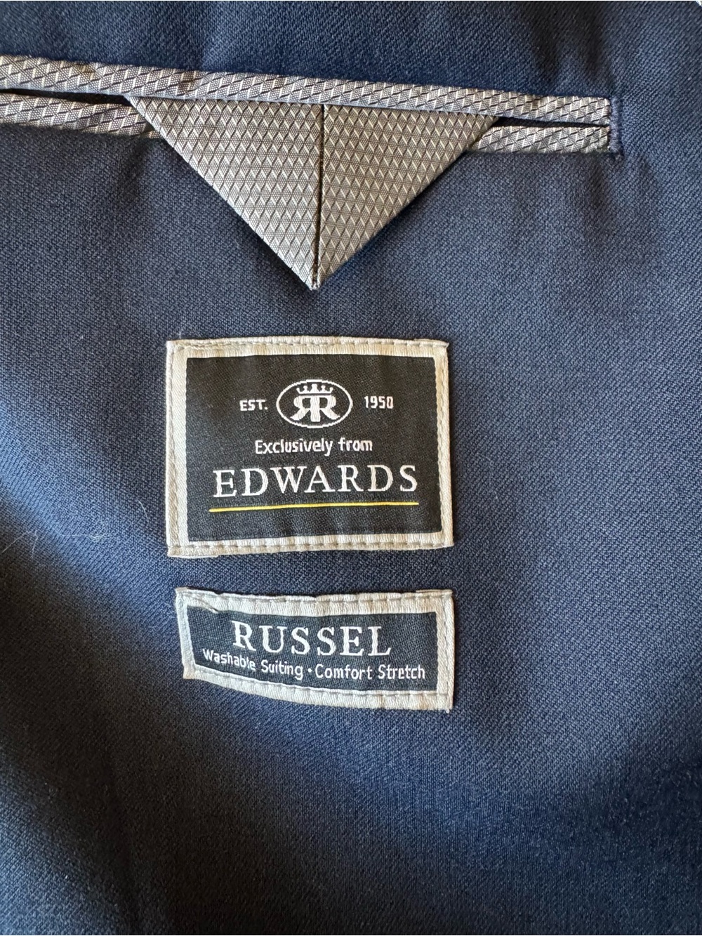 Edwards Navy Blue Wool Blend Blazer Jacket
Woman’s Size 16T NWT - Picture 7 of 15